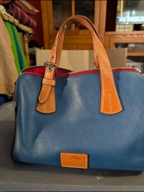 Dooney & Bourke Blue Kendra Satchel with Coordinating Wallet